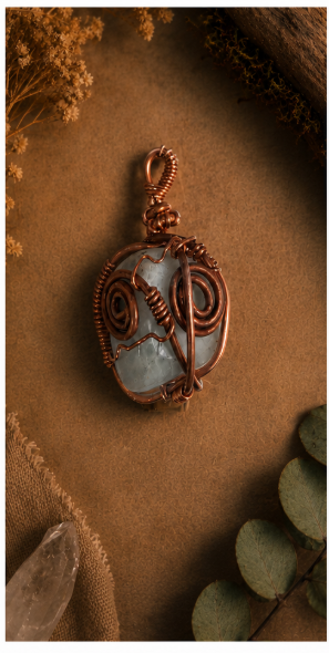 🌙 Rainbows Heart Moonstone