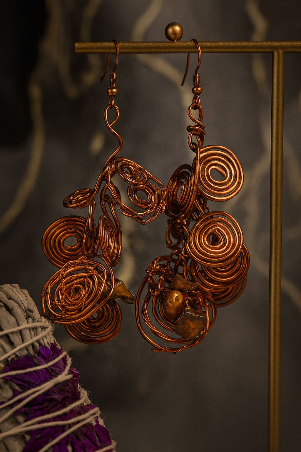 Earth's Spiral Earrings