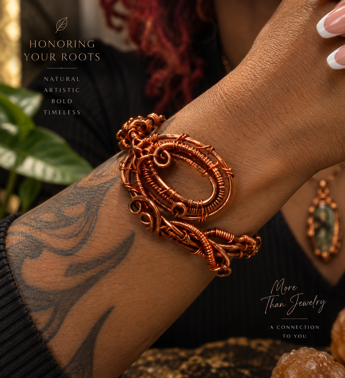 Rootwoven Copper Cuff