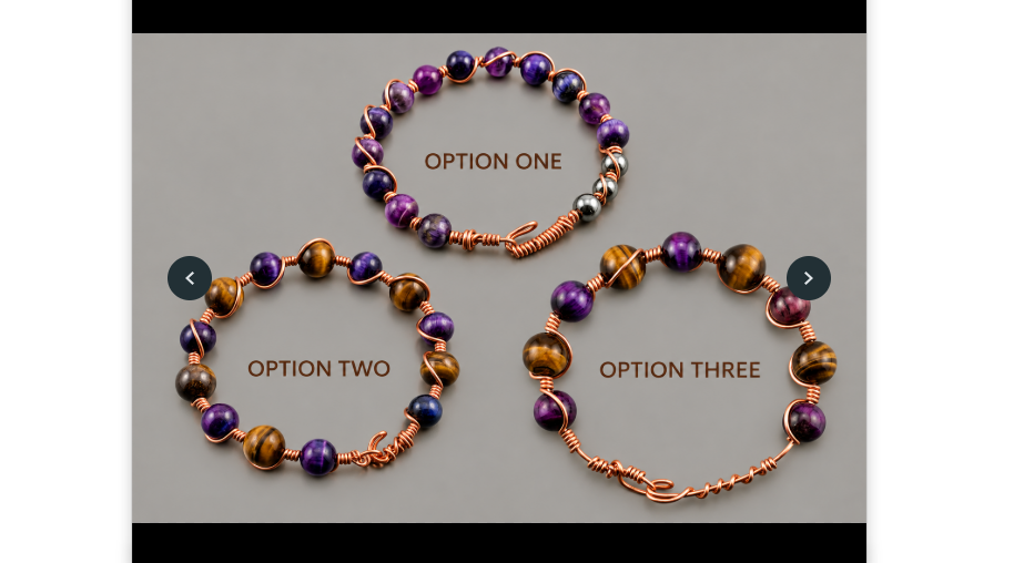 Golden Violet Tiger Eye Copper Bracelets