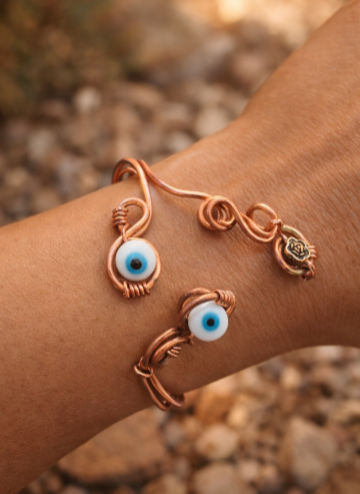 Guardian Gaze Copper Cuff