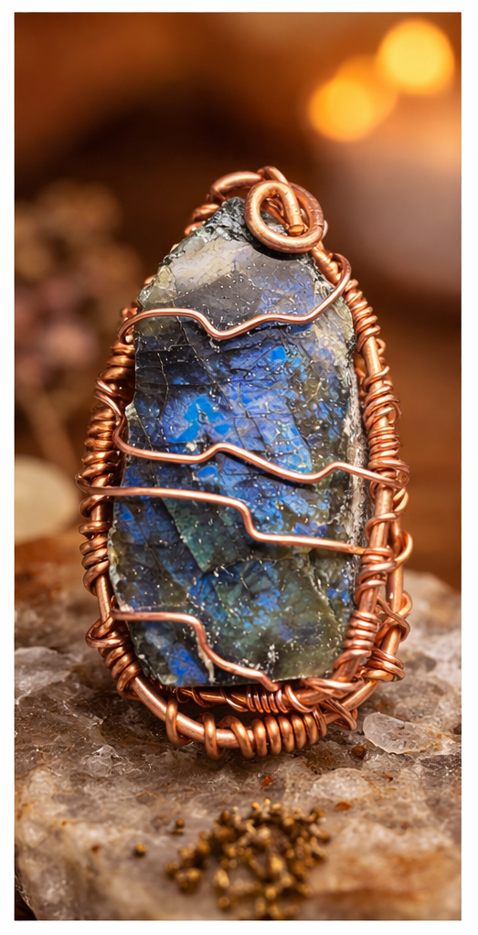 Midnight Aura Labradorite Pendant