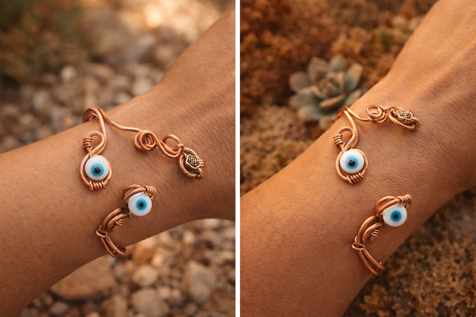 Guardian Gaze Copper Cuff