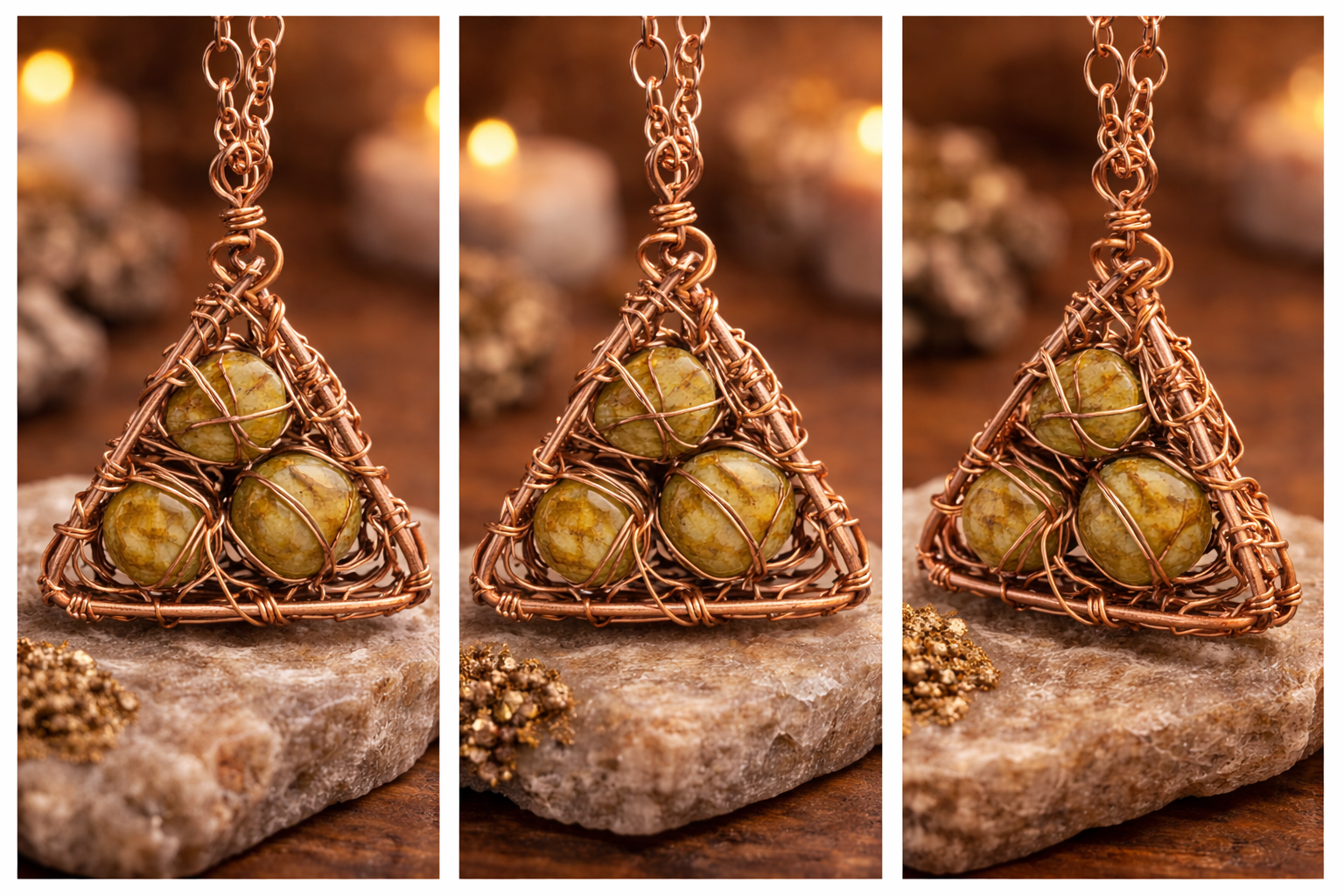 Earthbound Trinity Copper Pendant