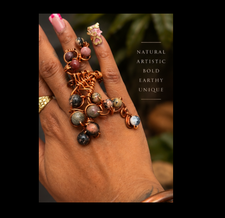 Earthbound Rhodonite Ring