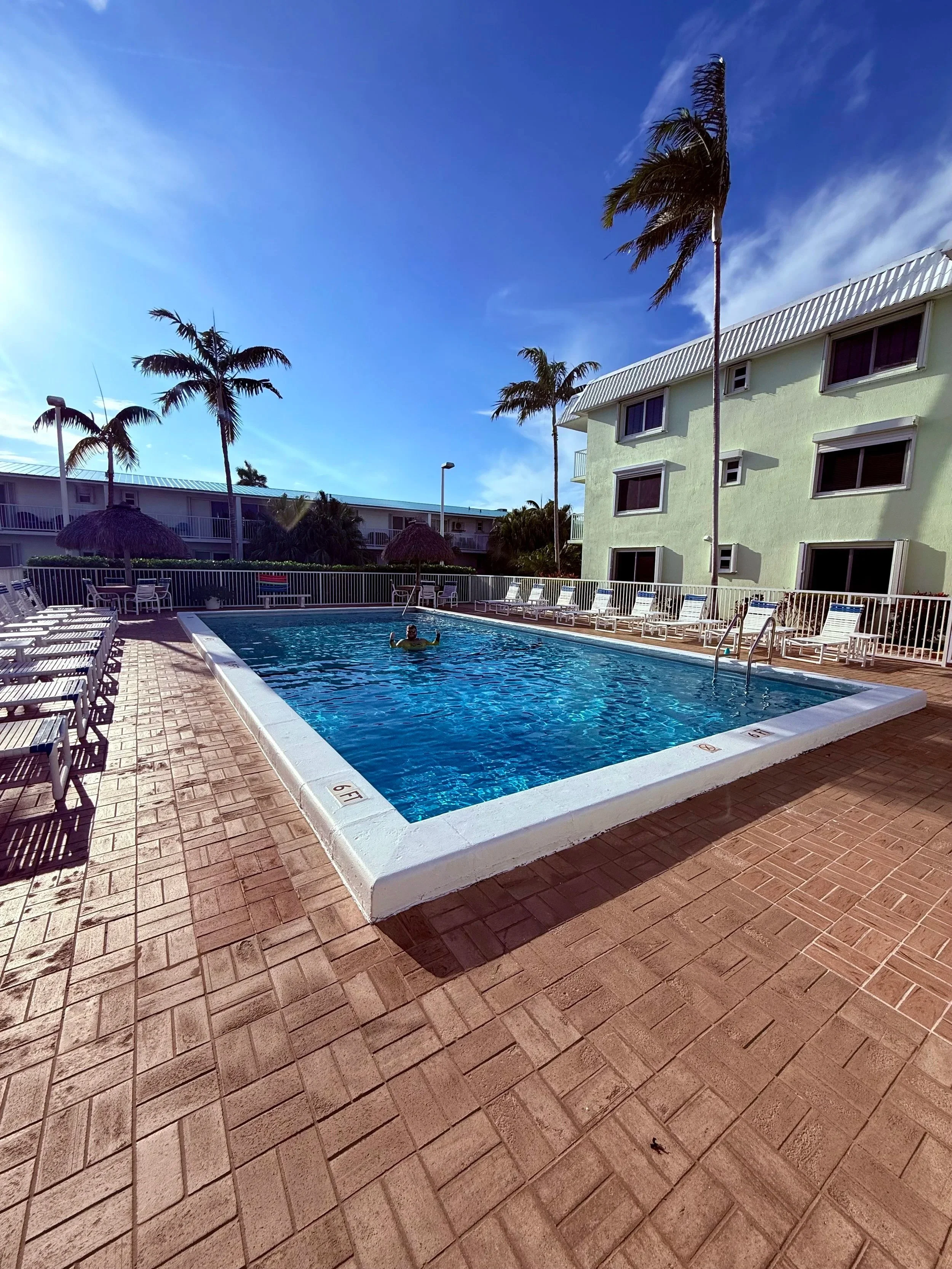 Beach day complete? Float your worries away in the pool and enjoy that salty breeze!