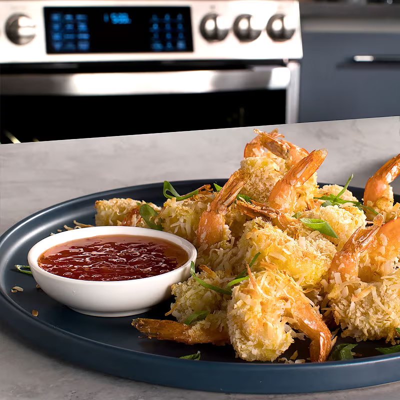 Air fried coconut shrimp