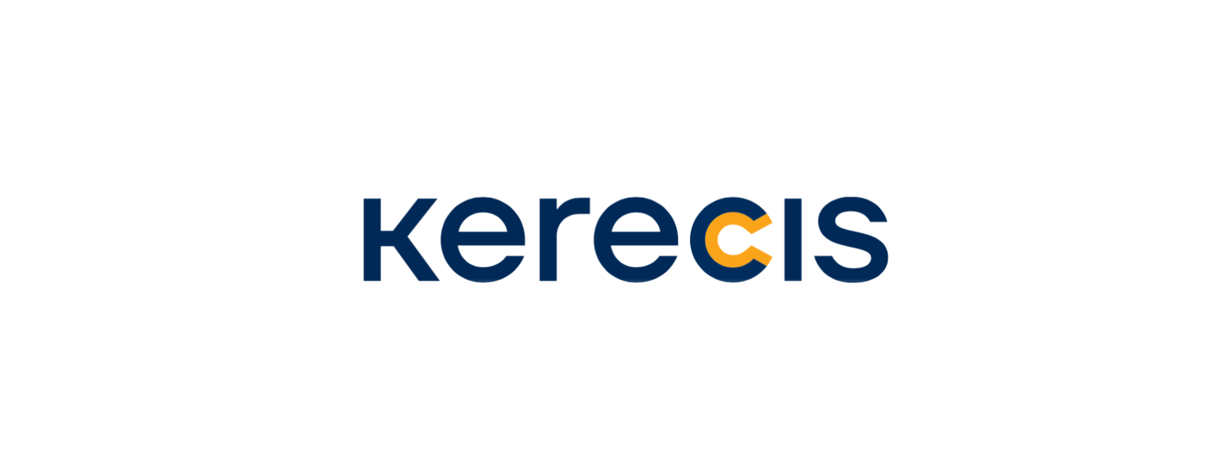 Kerecis logo with the name written in navy blue lowercase letters and the letter C styled with an orange outline.