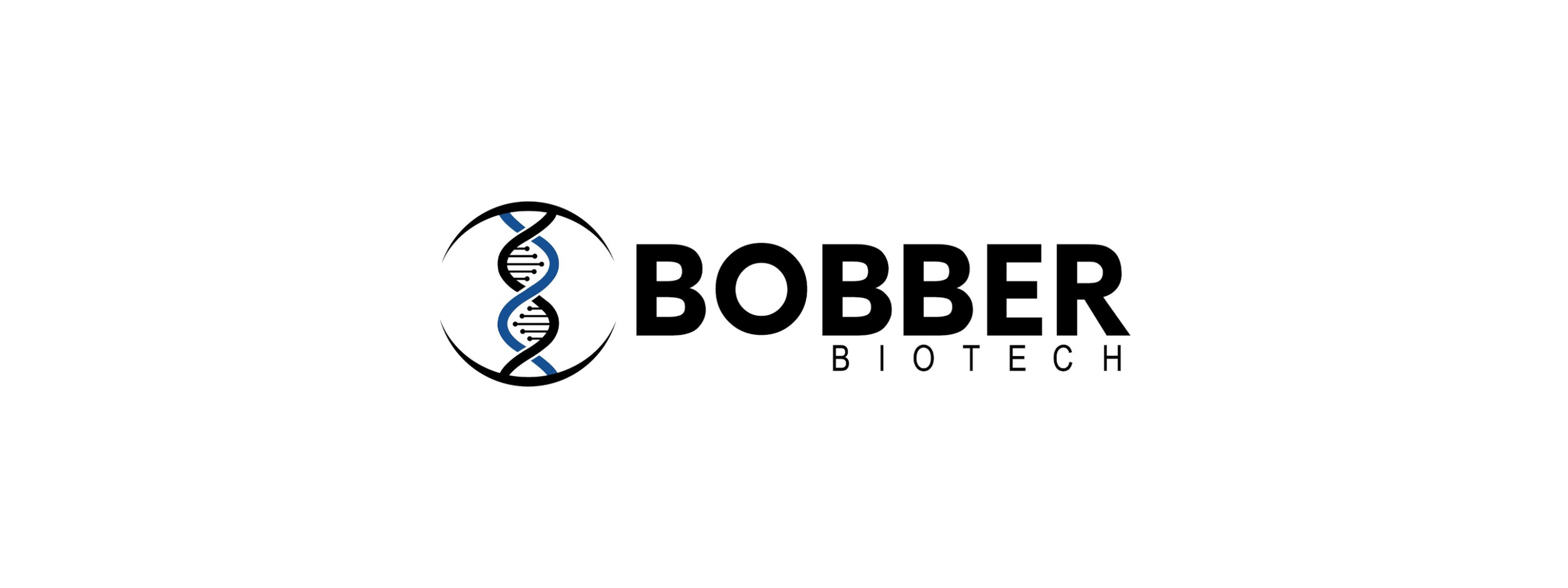 Logo of Bobber Biotech featuring a stylized DNA double helix inside a circle with the text 'BOBBER BIOTECH' beside it.