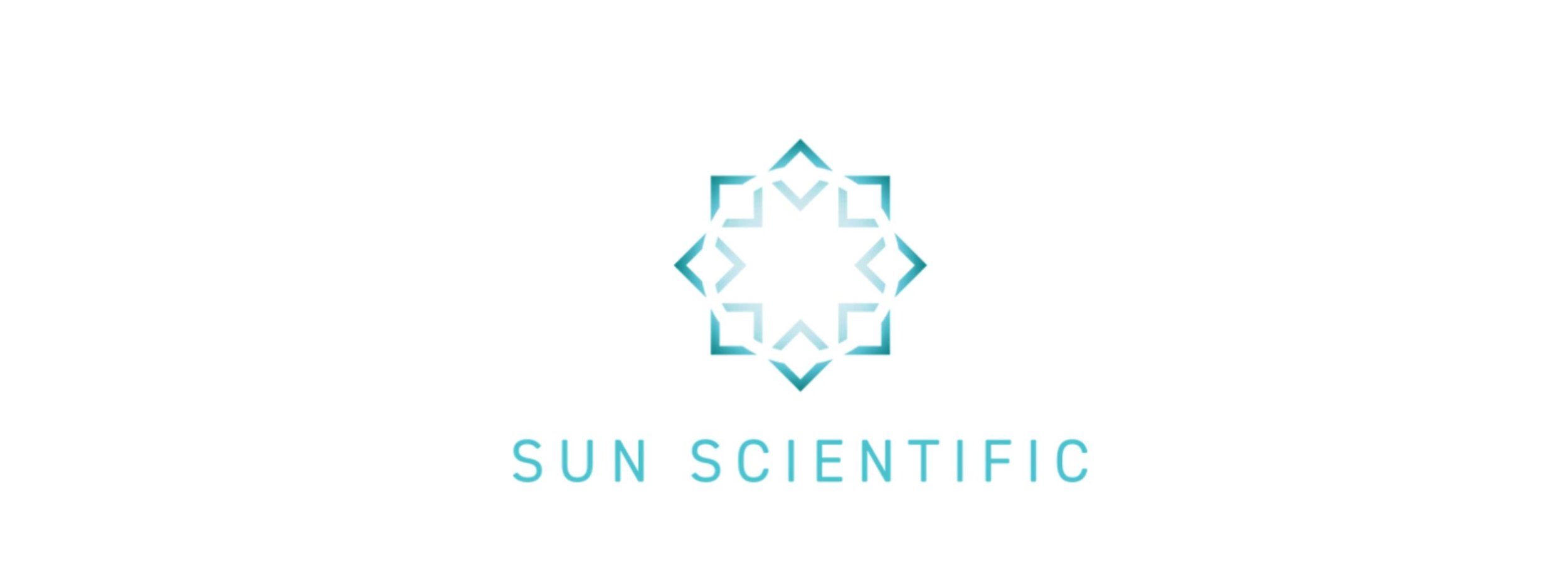 Sun Scientific logo featuring a geometric star-shaped design in gradient blue and the text 'Sun Scientific' below.