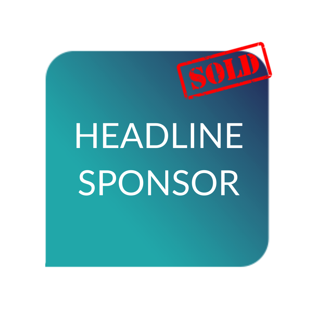 A digital graphic with a gradient blue background displaying the words "HEADLINE SPONSOR" in white text, with a red "SOLD" stamp in the top right corner.
