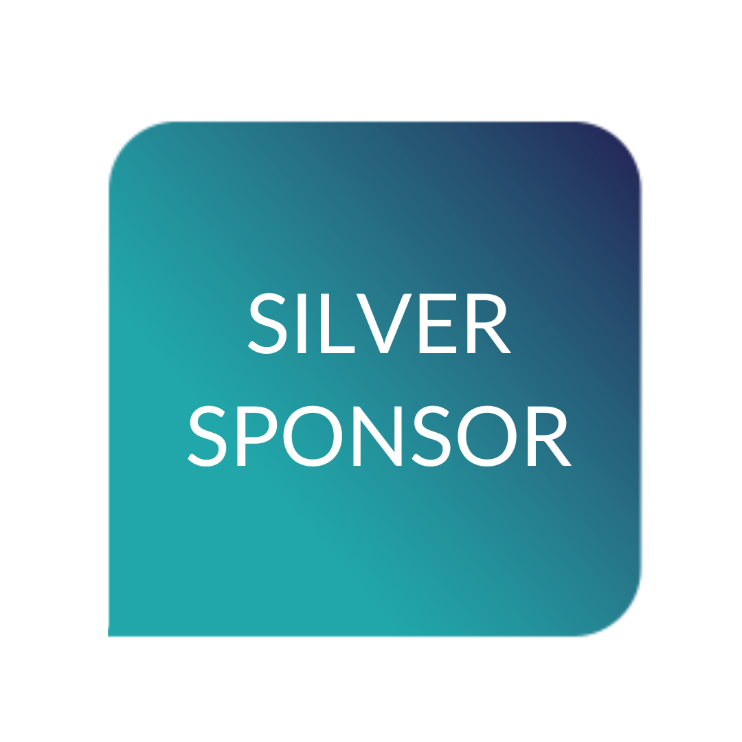 Blue gradient rectangle with the text 'SILVER SPONSOR' in white.