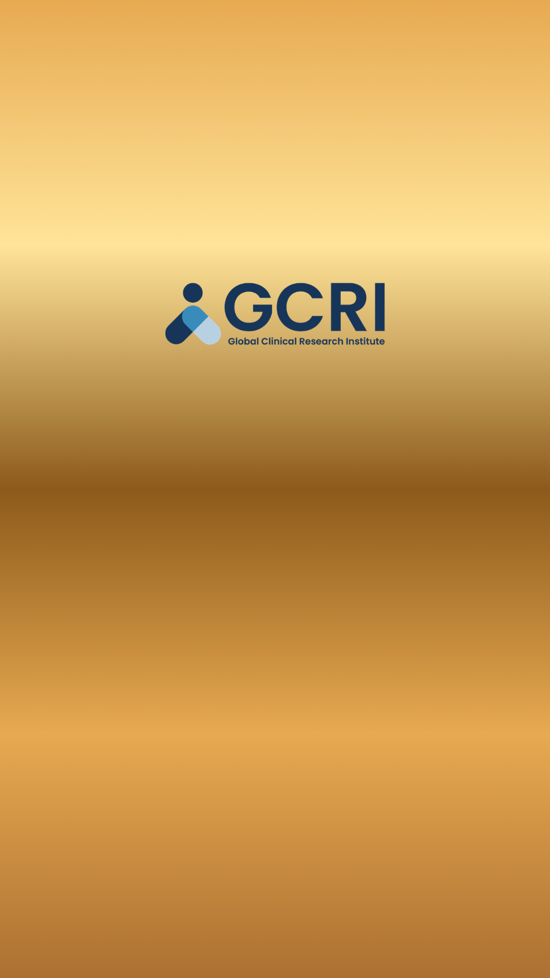 Logo of Global Clinical Research Institute with a stylized human figure and the initials GCRI on a gradient background.