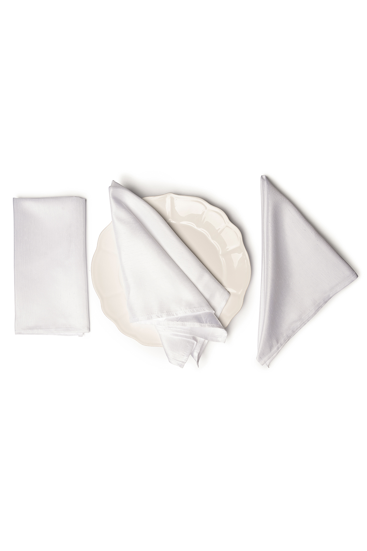 SHANTUNG White Napkins