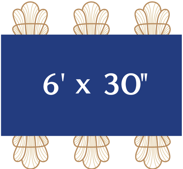 6-foot by 30-inch  Rectangular Table