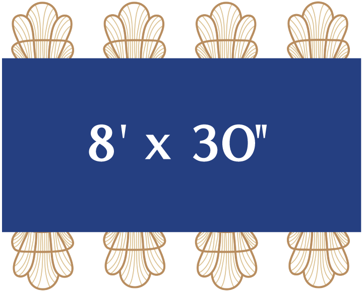 8-foot by 30-inch  Rectangular Table