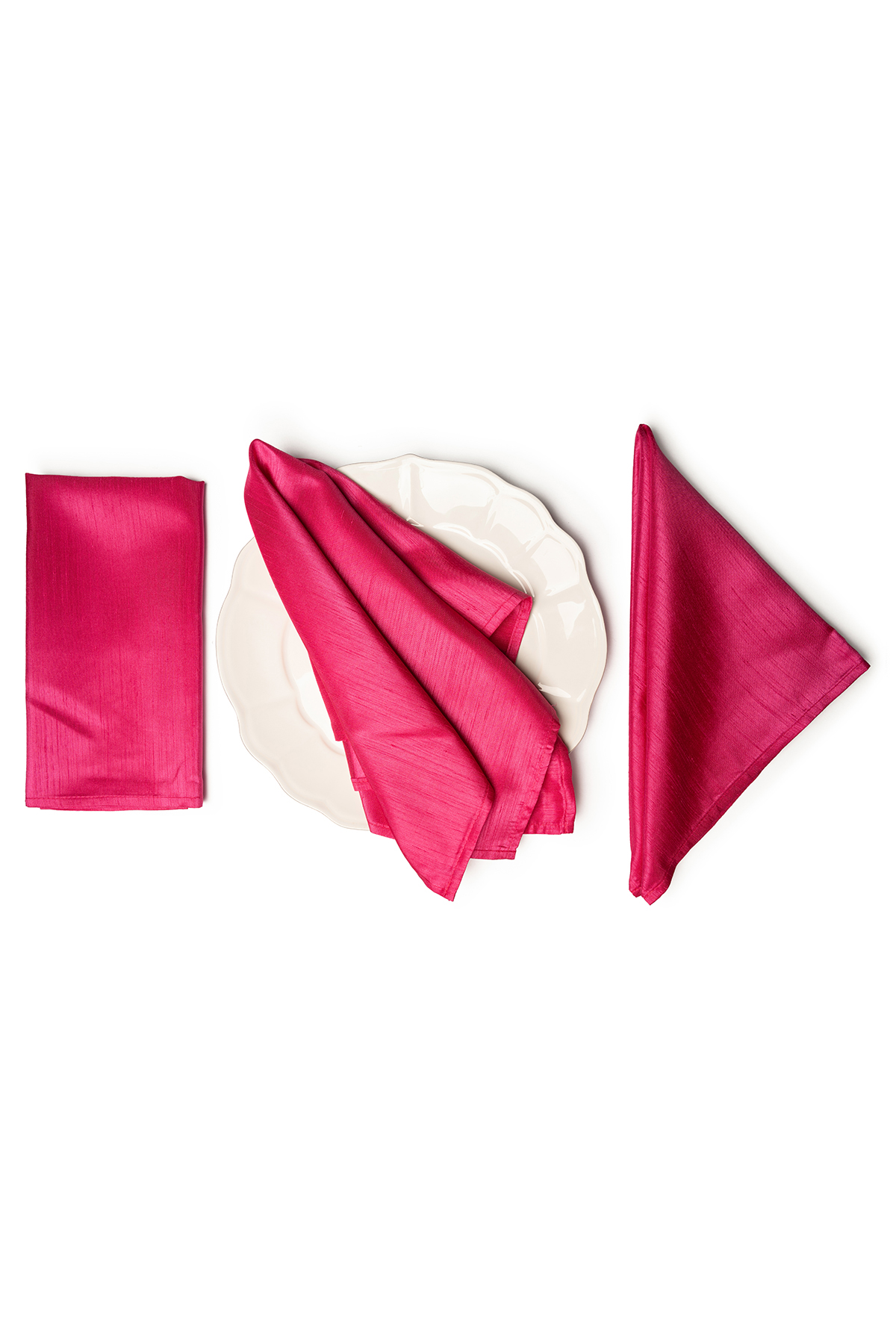 SHANTUNG Hot Pink Napkins