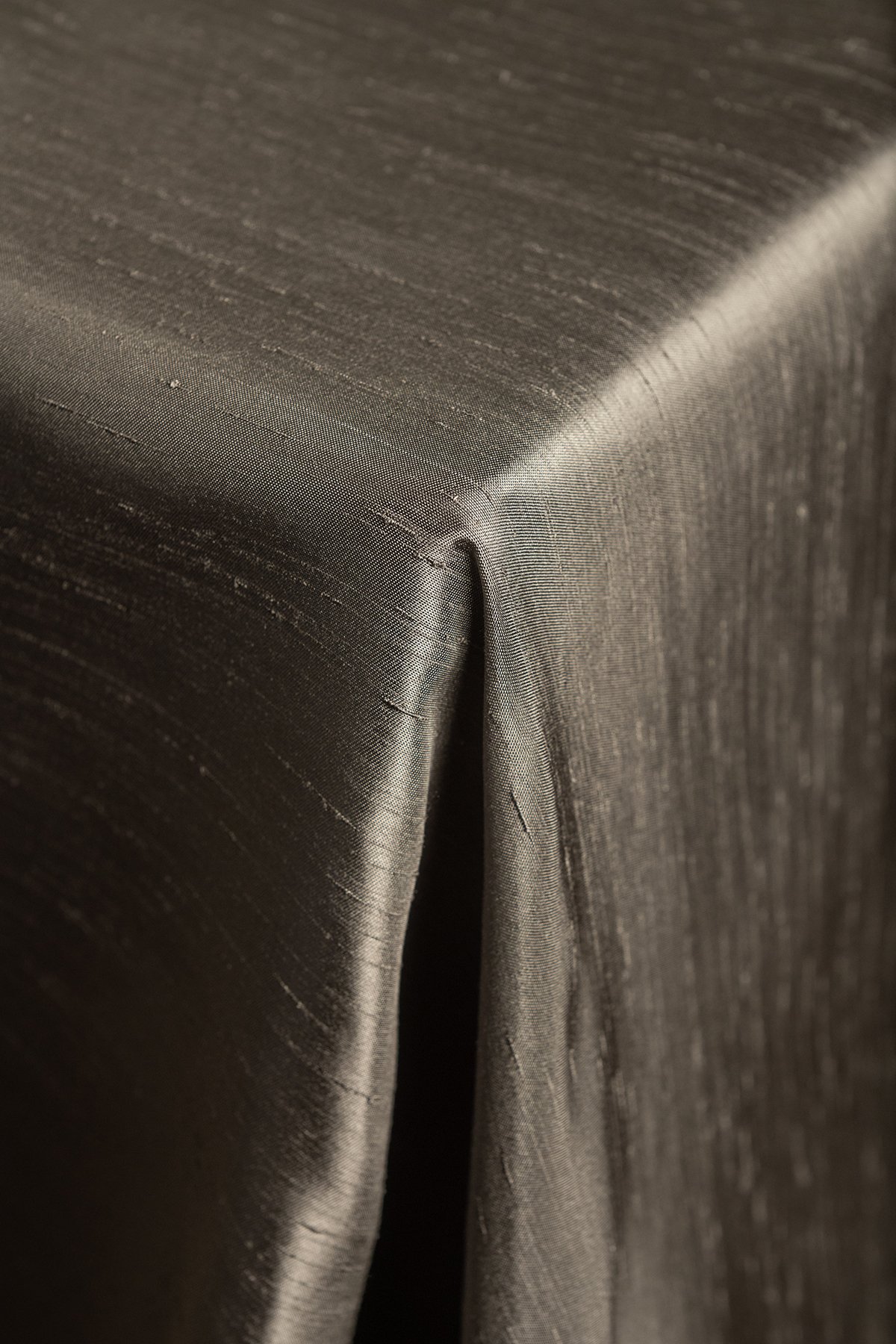 SHANTUNG Pewter Table Linen