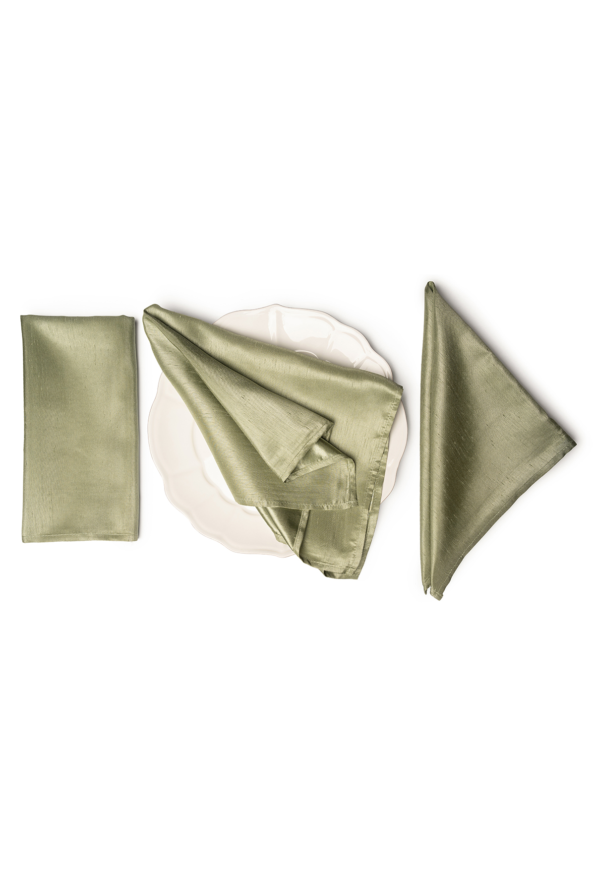 SHANTUNG Sage Napkins