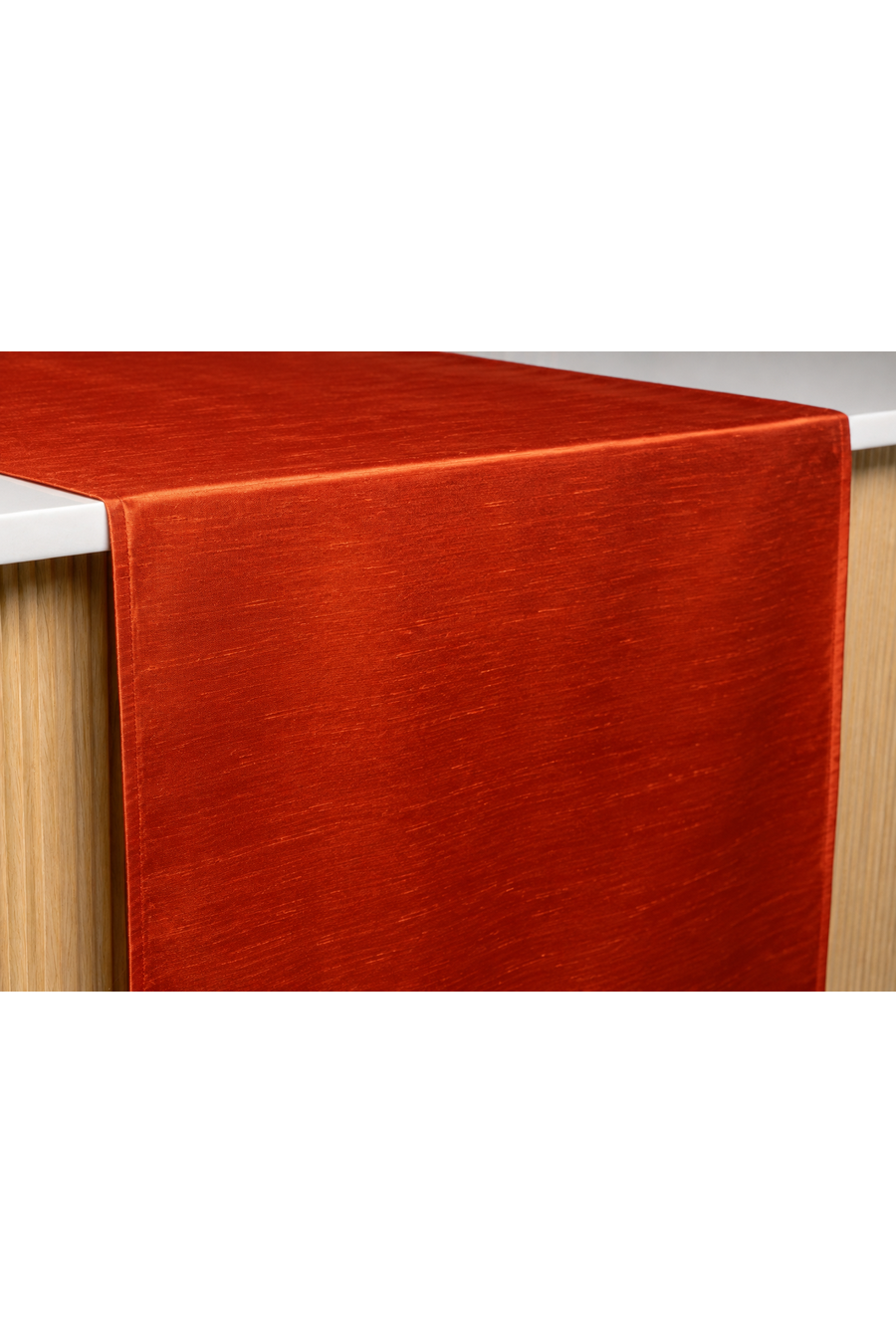 SHANTUNG Tangerine Table Runner