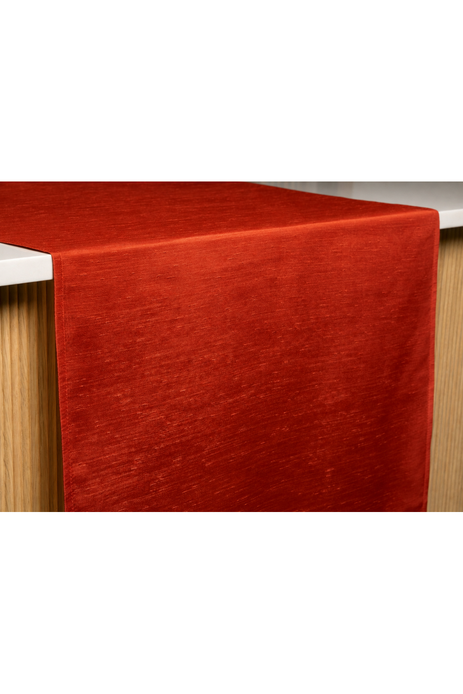 SHANTUNG Rust Table Runner