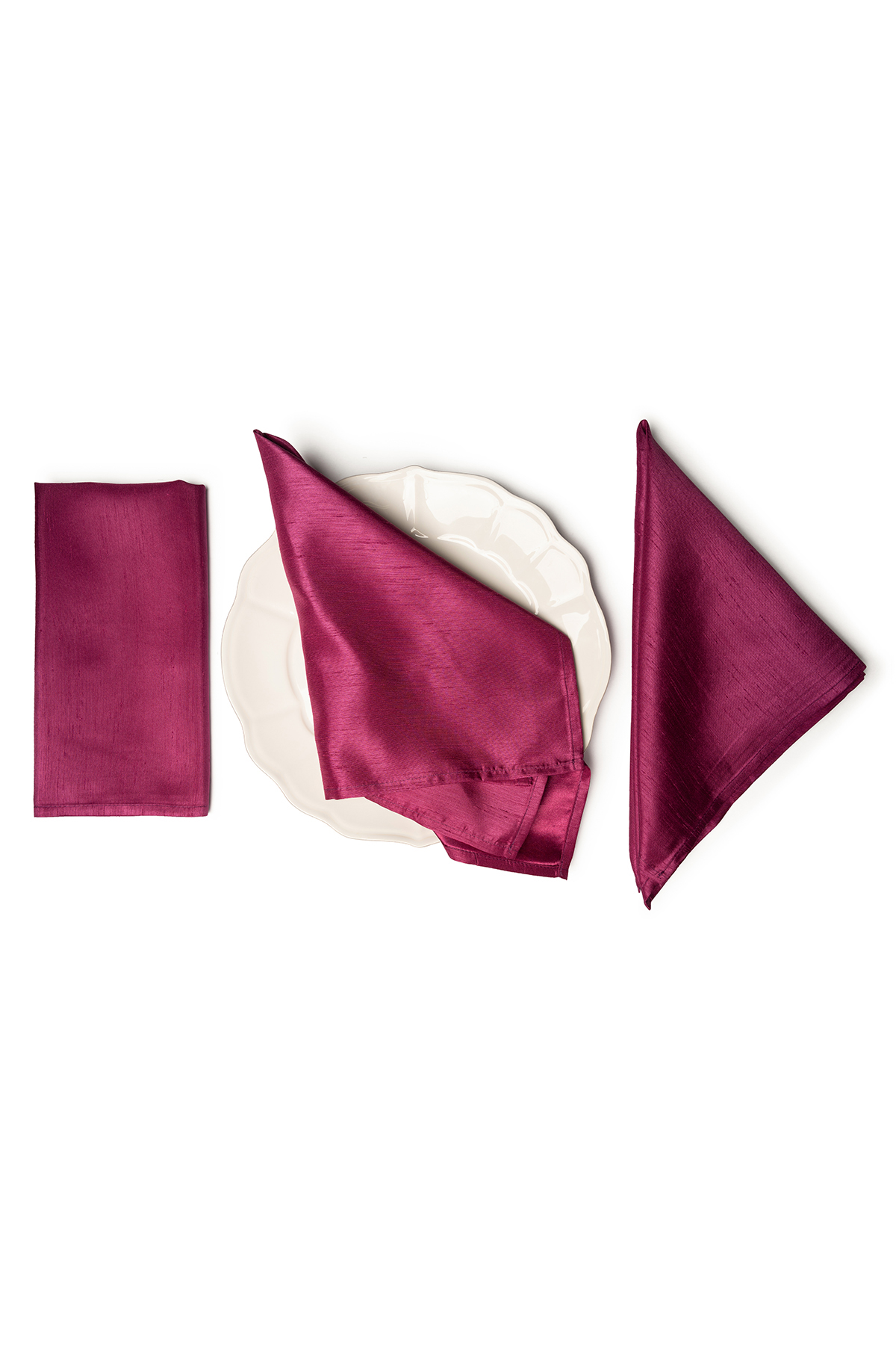 SHANTUNG Raspberry Napkins