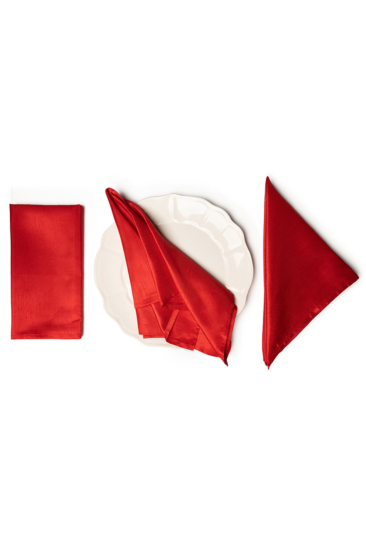 SHANTUNG Red Napkins