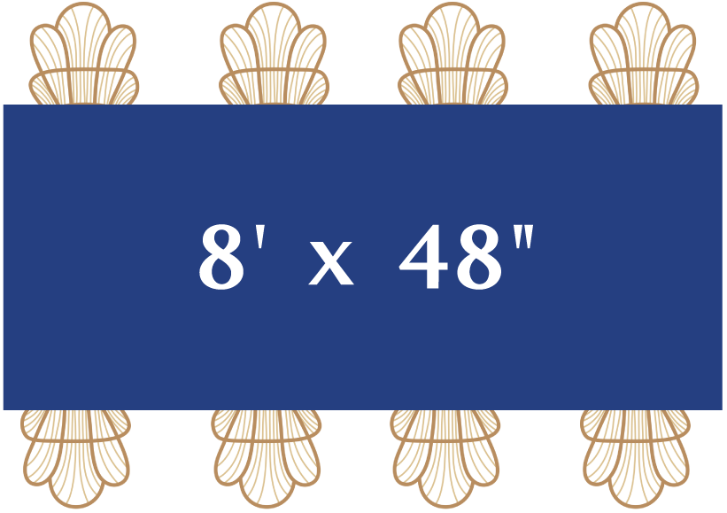 8-foot by 48-inch  Rectangular Table