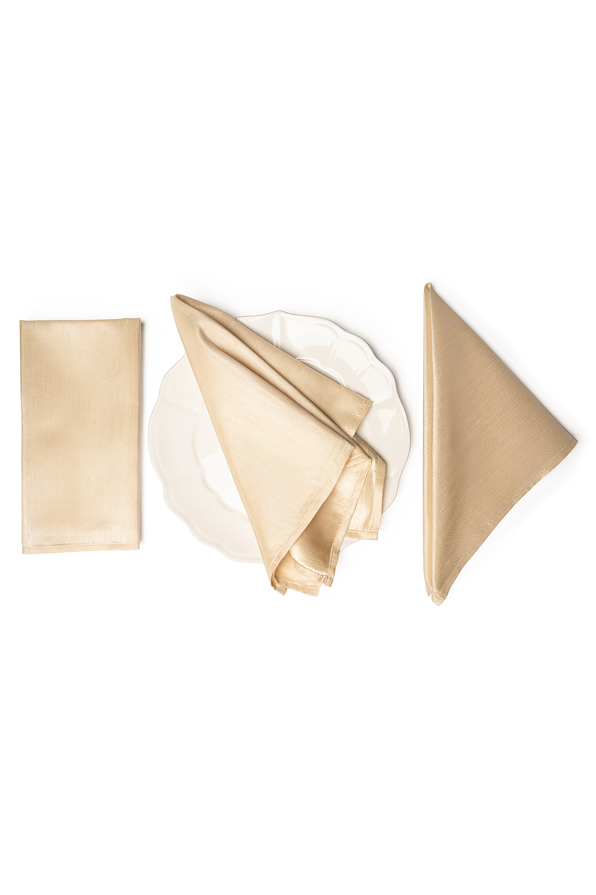 SHANTUNG Champagne Napkins