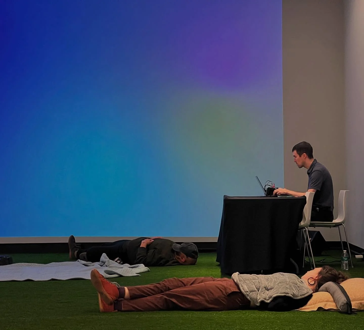 Supercollider legend Eli Fieldsteel, live coding, in the field.