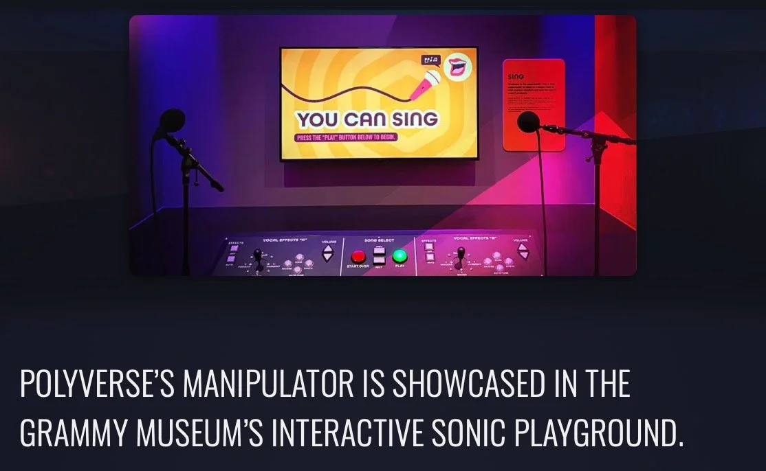 @polyversemusic makes one of my all-time favorite plugins: MANIPULATOR. (If you haven't tried it, TRY IT). Adrian Dybowski did a lovely feature on @grammymuseum's Sonic Playground exhibit which features Manipulator in The Vocal Booth activity I desig