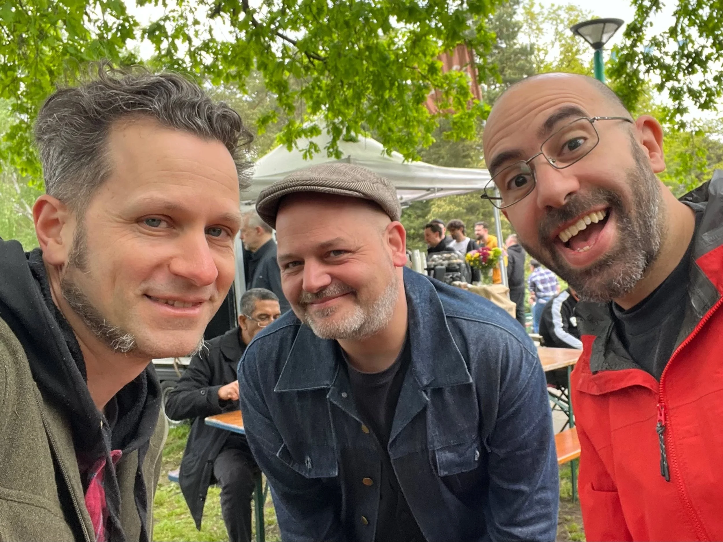 On the right, @Mateo all the way from Buenos Aires, showing off some outstanding new features coming very soon to his @yaeltex killer custom controller platform. In the middle, Tobi @abletondrummer himself, creator of so many awesome Max for Live dev