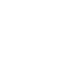 White handshake icon on a black background