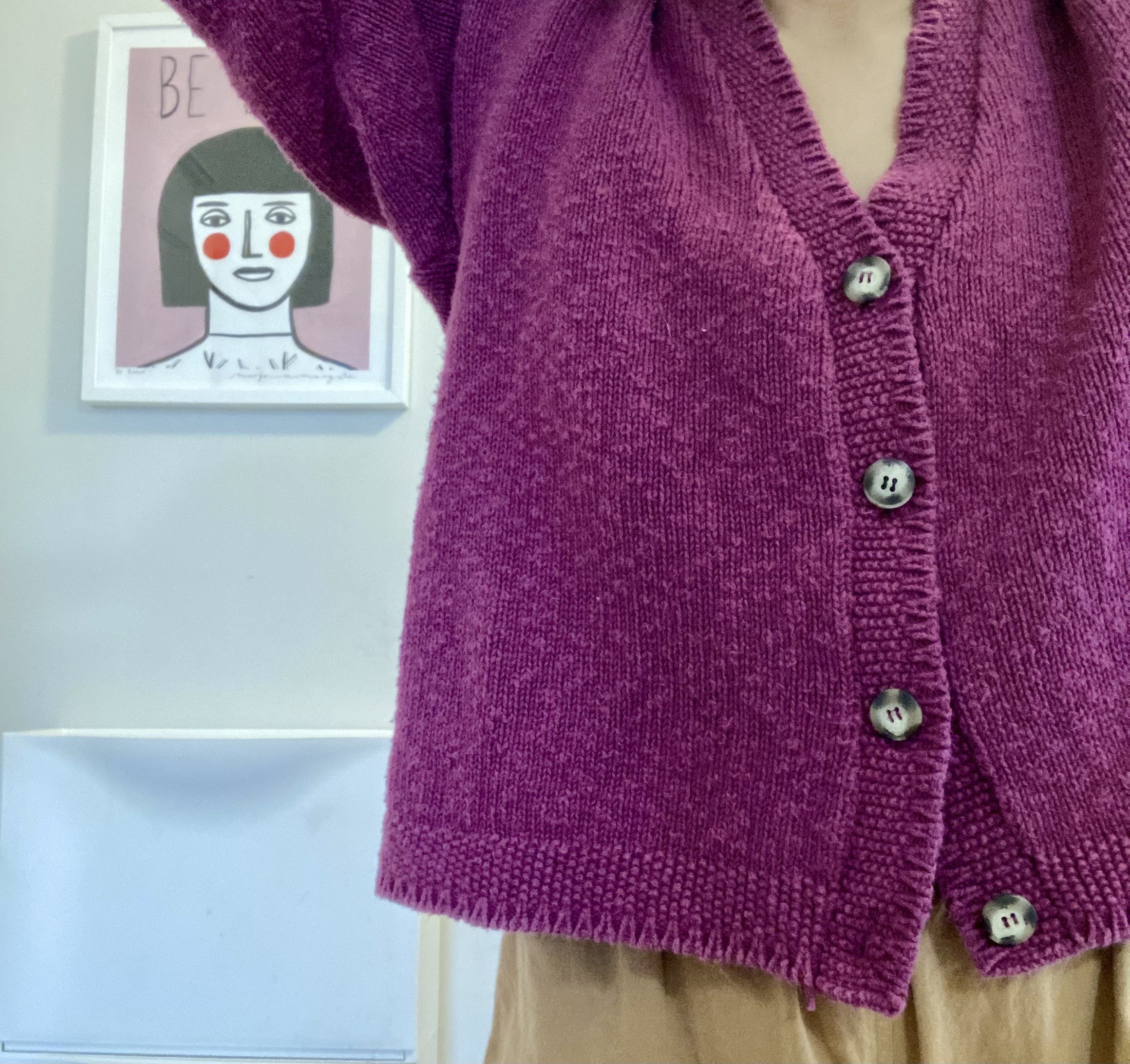 Dark Fushia Cardigan