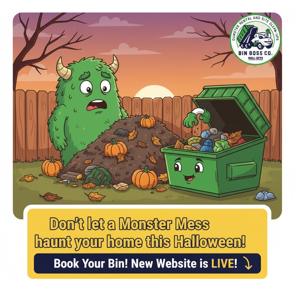 Is your house battling a Monster Mess this Halloween? 🧟&zwj;♀️ Our dumpsters are here to save the day!

Get your home looking less &quot;haunted&quot; and more &quot;hospitality-ready&quot; for all those trick-or-treaters. We make clearing out fall 