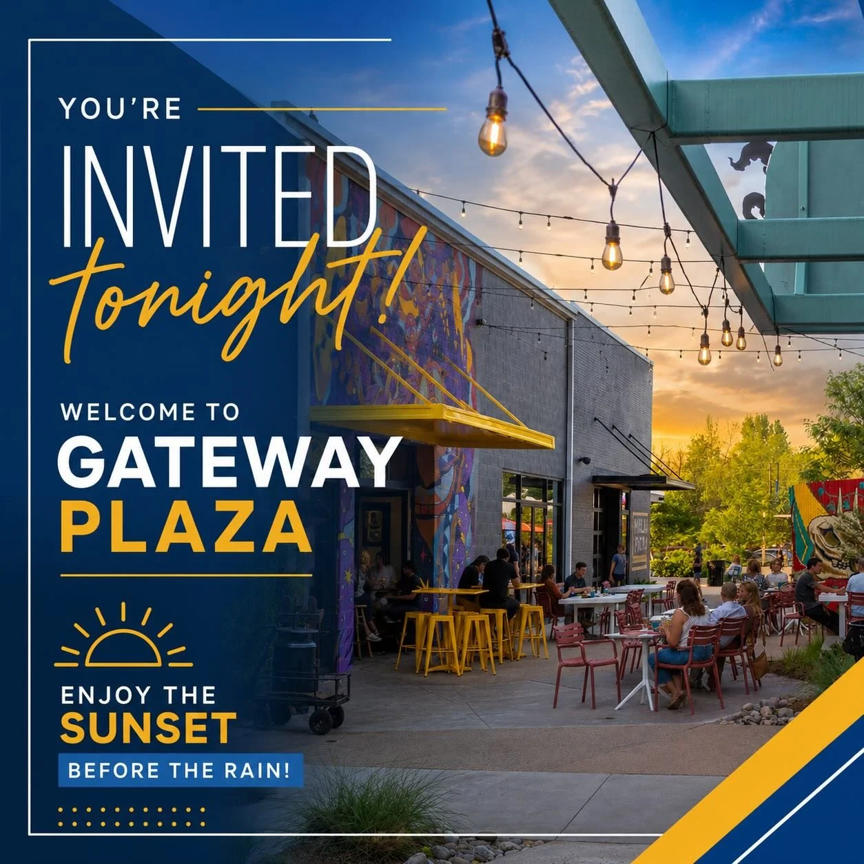 Come hang with us tonight before the rain!