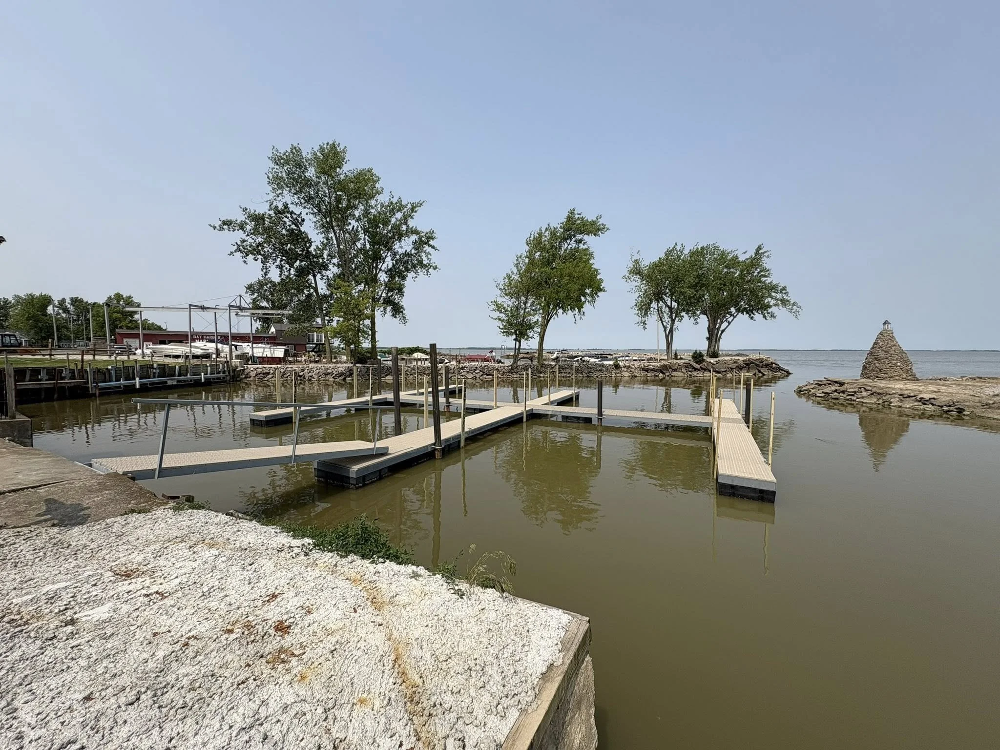 A completely custom designed marina built and installed by Pipe Creek Enterprises 