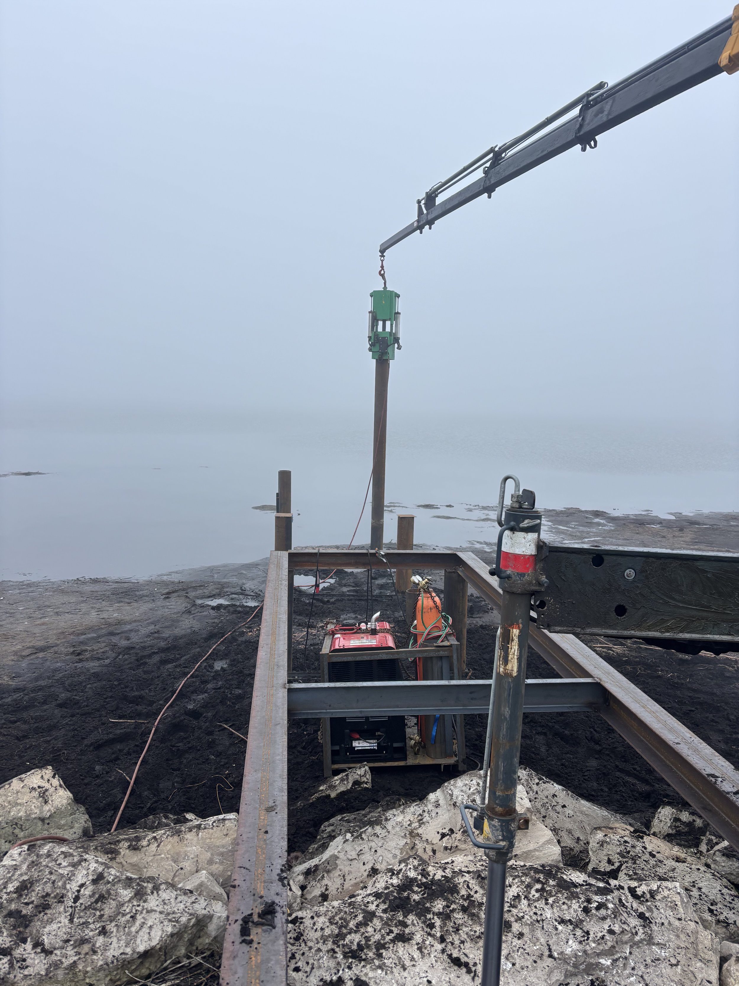 Driving Piling for super structure custom pier