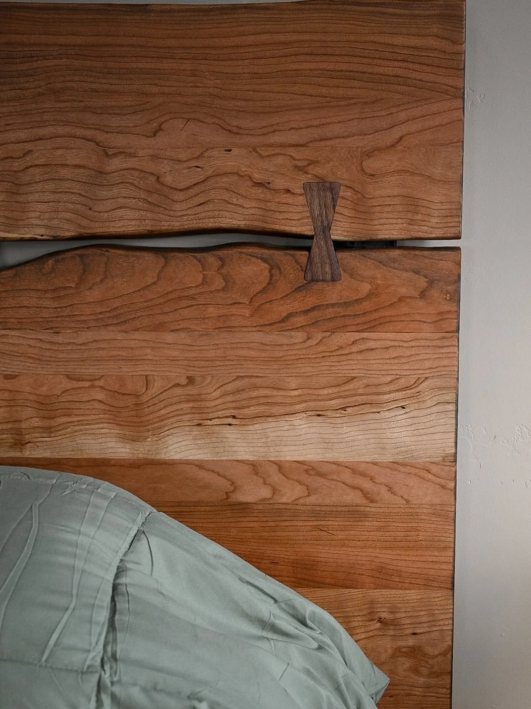 Cherry live edge headboard for the perfect addition to your bedroom! Message me if you want your own!
