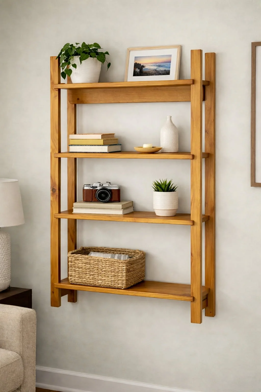 Ladder wall Shelf