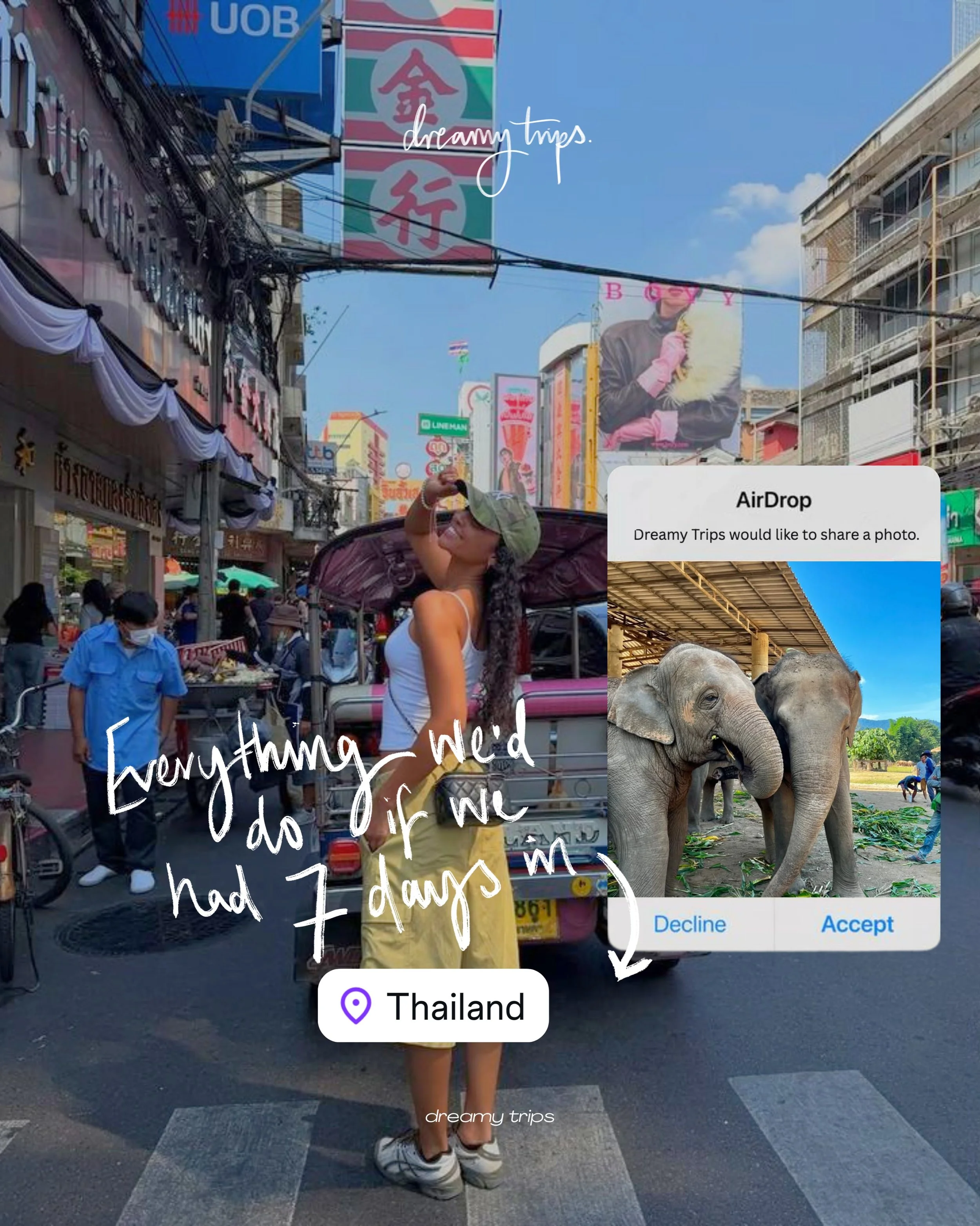 JOIN US IN THAILAND, SKIP THE PLANNING 🌴🍜

You want the Thailand holiday.
You just don&rsquo;t want to spend three weeks deciding which hotel, restaurant, beach club, boat trip and airport transfer to book 😅

So we did it for you.
You just book yo