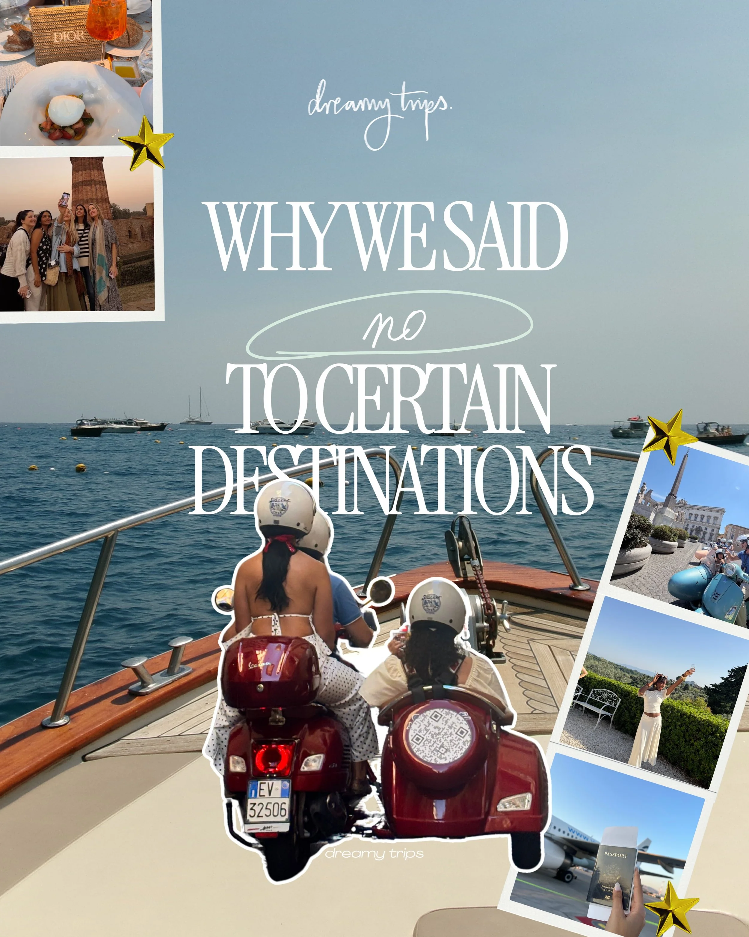 We probably say no to more destinations than we say yes to 👀🌎
Because putting together a Dreamy Trip isn&rsquo;t about choosing somewhere that looks good on Instagram. 

We have to genuinely want to go ourselves. 
If we can&rsquo;t picture sending 