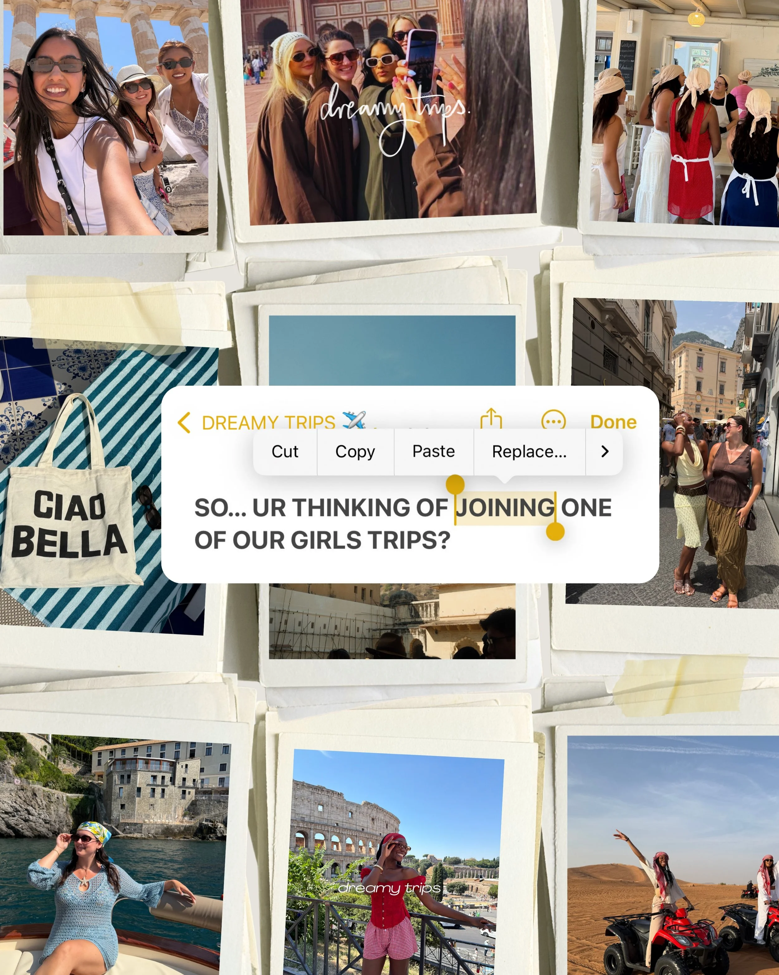 If you&rsquo;ve ever wondered how u actually join a Dreamy Trips trip, here&rsquo;s the simple version 💌

First, u book a quick call with us. We&rsquo;ll talk through the trip, answer ur questions and make sure it actually feels right for u. Once yo