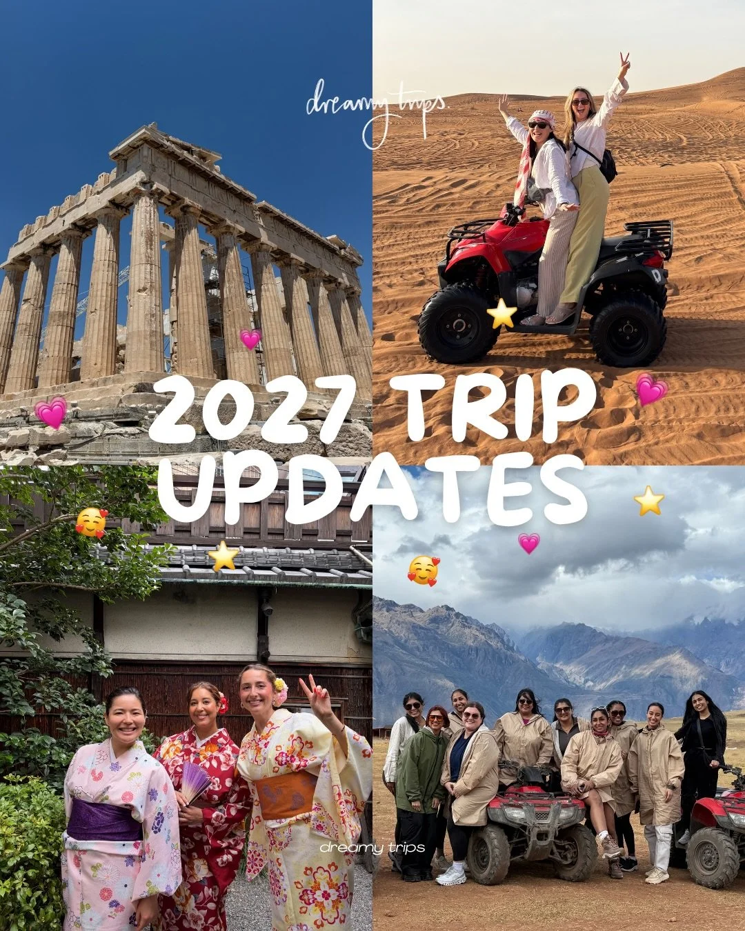 &ldquo;When are 2027 trips finally dropping???&rdquo; SOON, we promise! 😁

The team is all hands on deck to get these tour packages out to you asap - especially as 2027 is right around the corner! Eek!

Comment &ldquo;2027&rdquo; and we&rsquo;ll sen