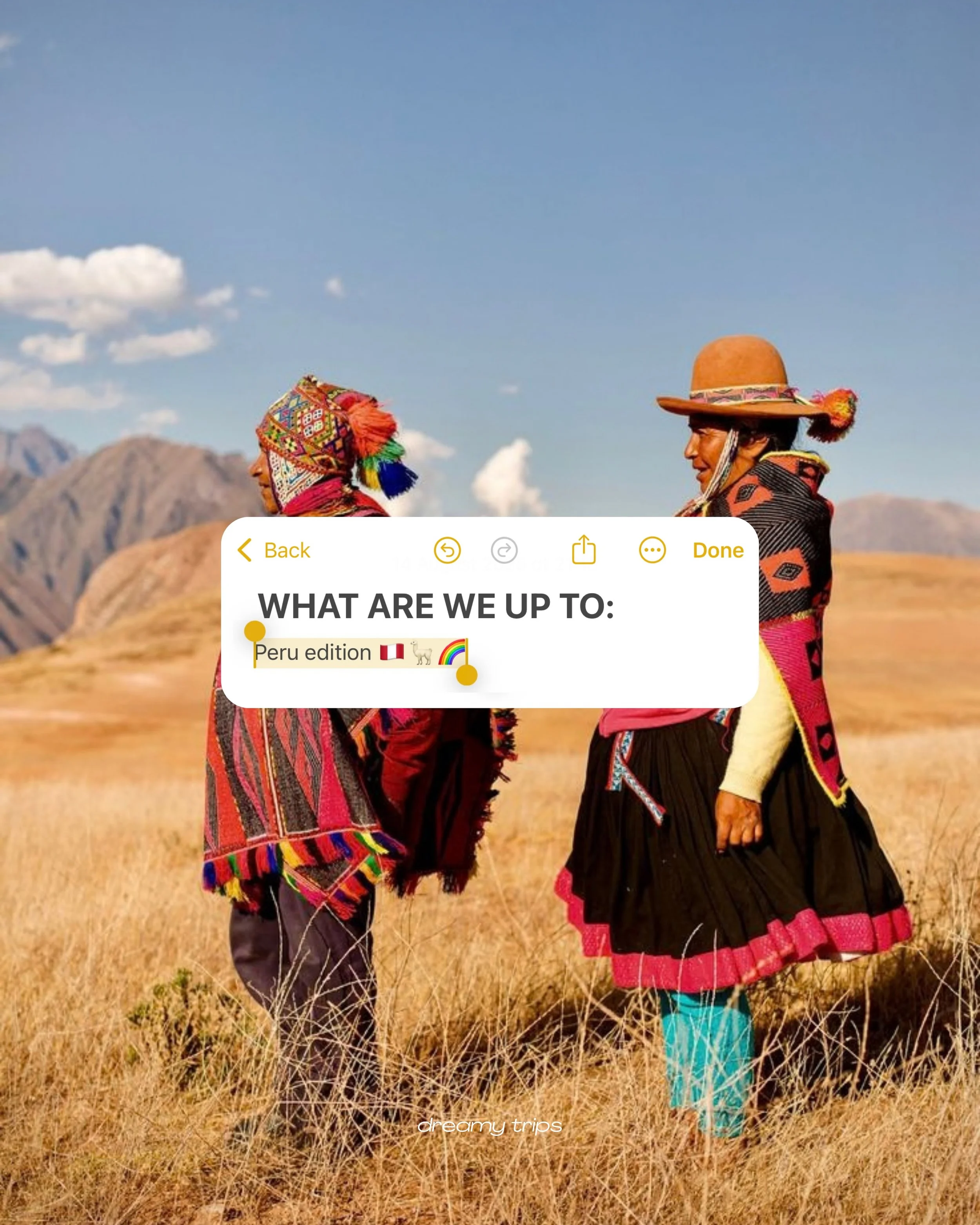 ONLY 4 SEATS LEFT!!

Our Peru Girls Trip is officially LIVE on the website, and we&rsquo;ve packed it with the kind of experiences you&rsquo;ll be talking about long after you&rsquo;re home. A little adventure, a little soul searching and a lot of me