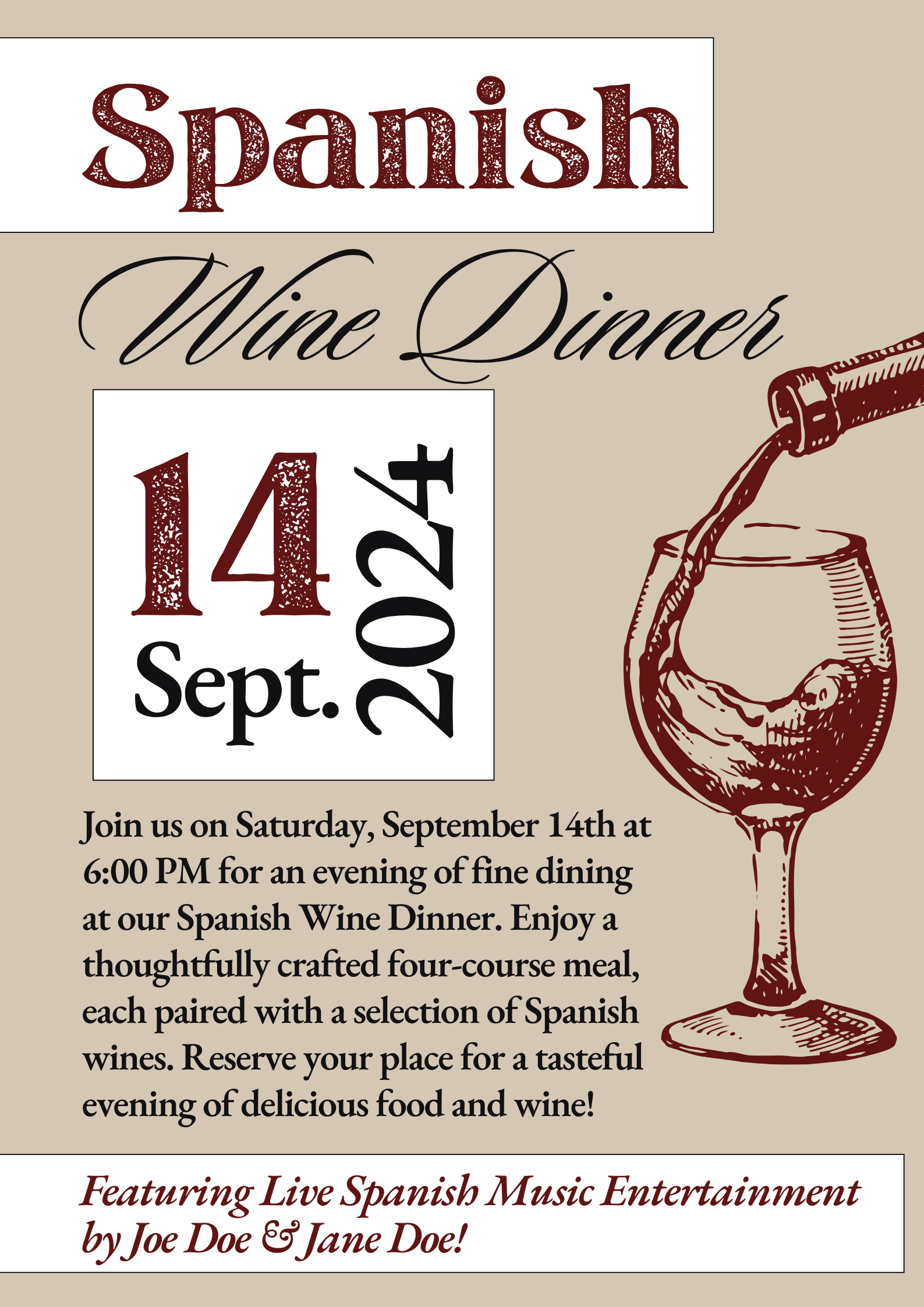 Spanish Wine Dinner