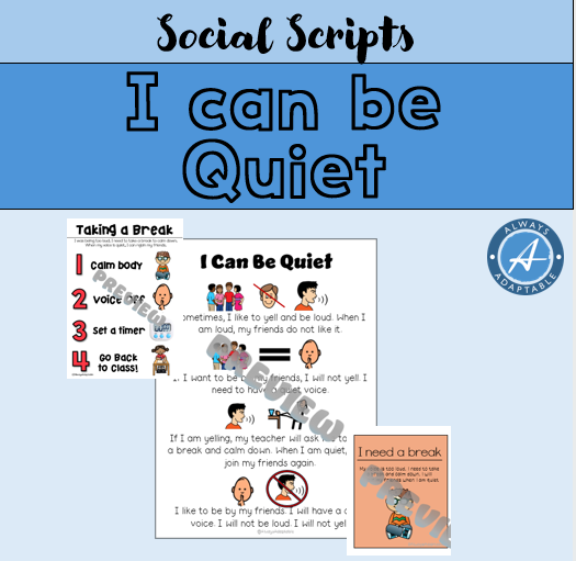 I can be quiet | Social Script, Story