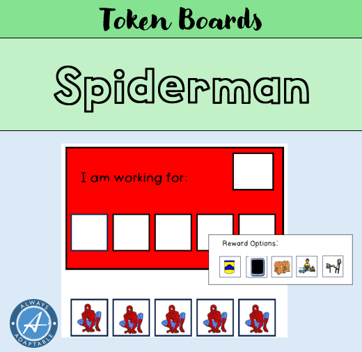 5-Frame Token Board | Spiderman Theme