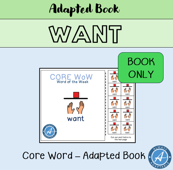 Want - Adapted Book, Core Language Word