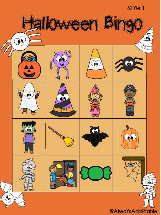 Halloween bingo